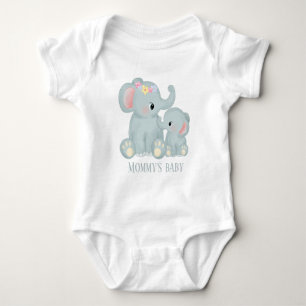 Mummy's baby elephant add text bodysuit