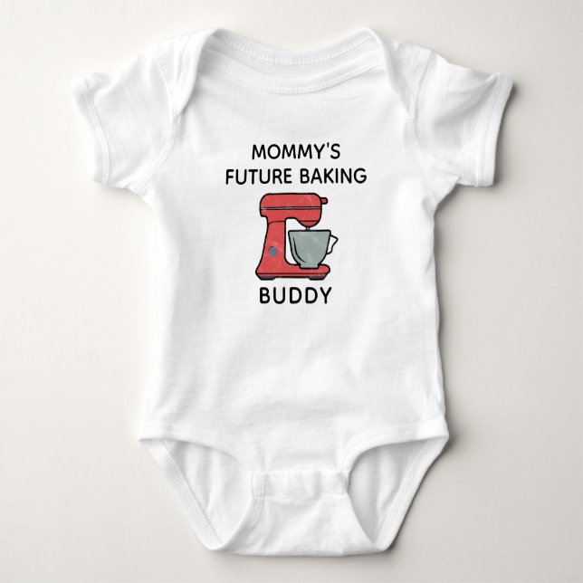 Mummy's Baking Buddy - Baking Baby - Cooking Baby Bodysuit (Front)