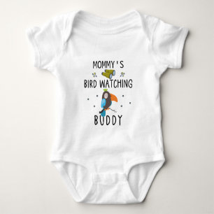 Mummy's Birdwatching Buddy Ornithologist Baby Bodysuit
