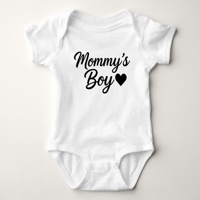 Mummy's Boy Baby Bodysuit - Adorable Infant  (Front)
