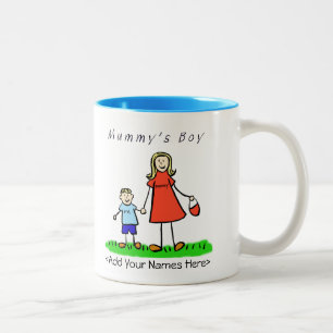 Mummy's Boy - Blonde Mother & Son Custom Gift Mug