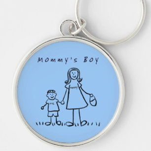 Mummy's Boy Drawing Keychain