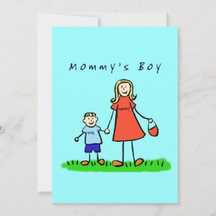 Mummy's Boy Invitation (Blonde Hair)