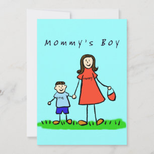 Mummy's Boy Invitation (Brunette Hair)