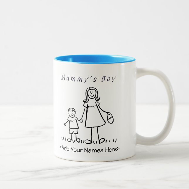 Mummy's Boy - Mother & Son Custom Gift Mug (Right)