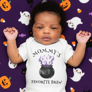 Mummy's Favourite Brew Witch Cauldron Halloween Baby Bodysuit