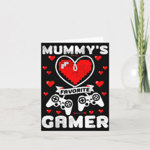 Mummy's Favourite Gamer Funny Boys Kids Valentine' Card