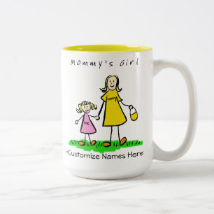 Mummy's Girl - Blonde Mother & Daughter Custom Mug