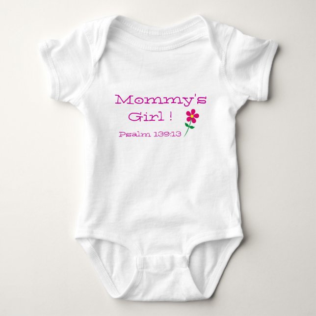Mummy's Girl Psalm 139:19 Collection Baby Bodysuit (Front)