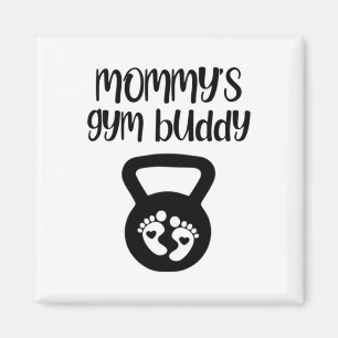 Mummy's Gym Buddy Pregnant Kettlebell Lifting Body Magnet