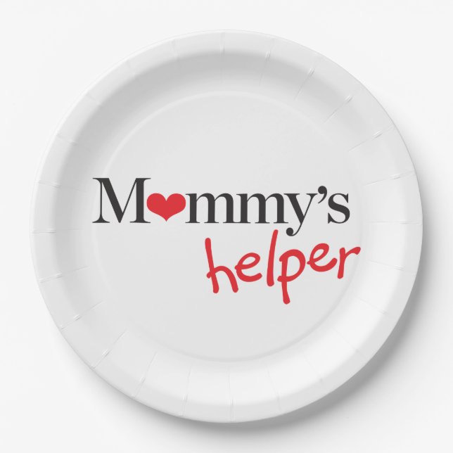 Mummy's Helper Paper Plate (Front)