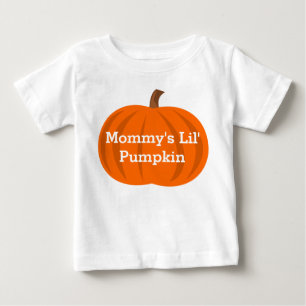 Mummy's Lil' Pumpkin Cute Halloween Baby Custom T-Shirt