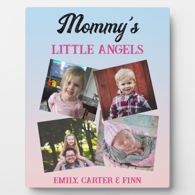 Mummy's Little Angels | Photo Gift Plaque (Front)