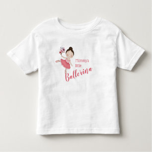 Mummy's Little Ballerina  (Dark Brown Hair) Toddler T-Shirt