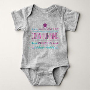 Mummy's Little Coon Hunting Princess Baby Bodysuit