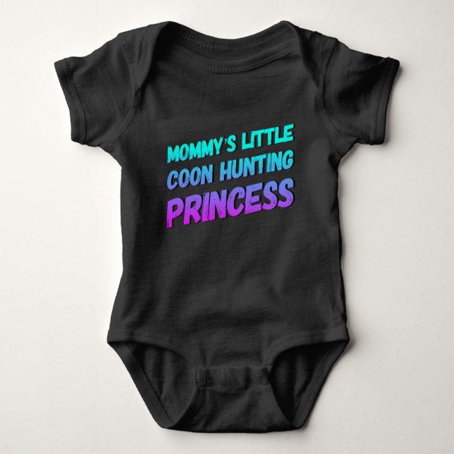 Mummy's Little Coon Hunting Princess Baby Bodysuit (Front)