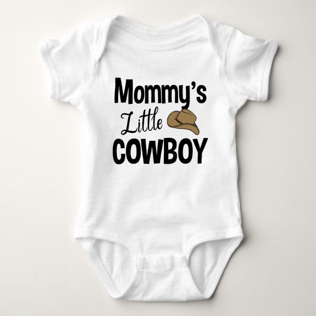 Mummy's Little Cowboy Baby Bodysuit (Front)