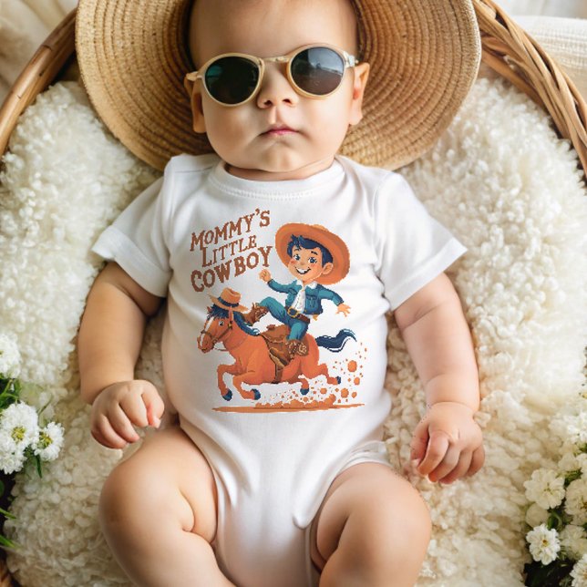 Mummy's Little Cowboy Baby Bodysuit (Creator Uploaded)