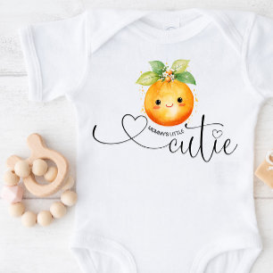 Mummy's Little Cutie Citrus Orange Baby Bodysuit