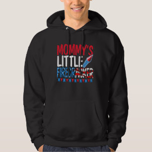Mummy's Little Firecracker 4th Of July Usa Patriot Hoodie