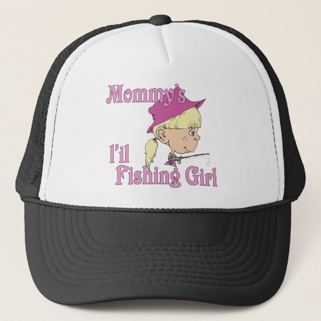 Mummy's Little Fishing Girl Trucker Hat (Front)