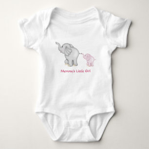 Mummy's Little Girl Elephant T-Shirt Baby Bodysuit