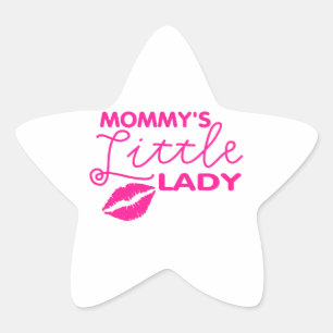 Mummy's Little Lady Star Sticker
