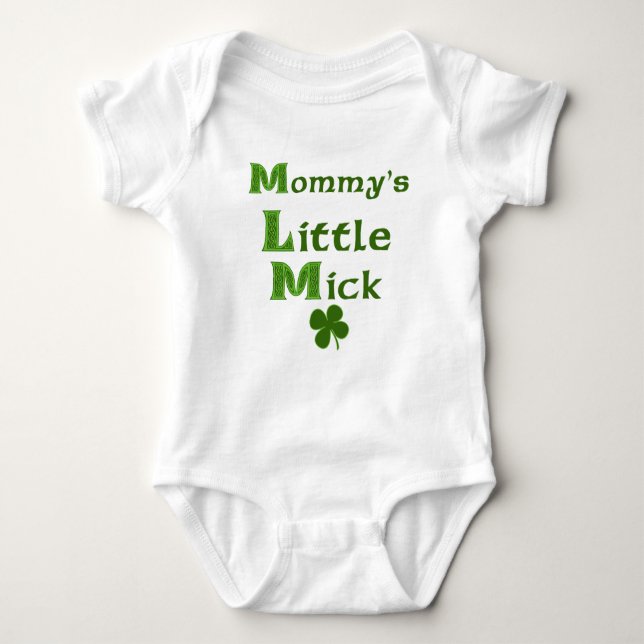 Mummy's Little Mick Funny Irish Baby Shirt (Front)