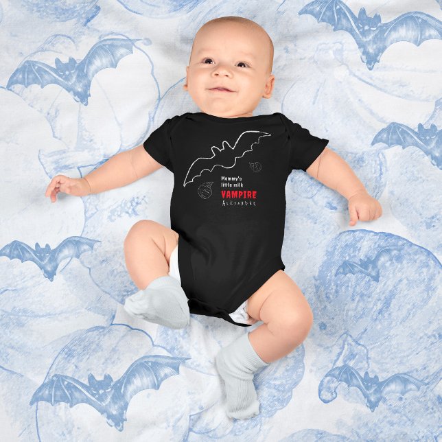 Mummy's Little Milk Vampire Halloween Baby Bodysuit (Mommy´s Little Milk Vampire Bat Halloween T-Shirt Baby Bodysuit ©Susanne Sachers - Sunny Mind Design)