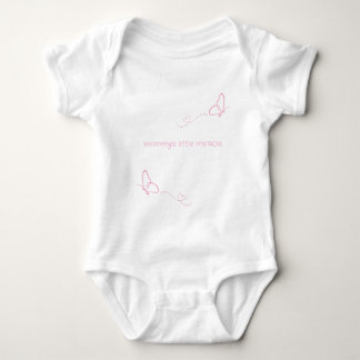 "mummy's little miracle" Pink Butterflies Baby Bodysuit