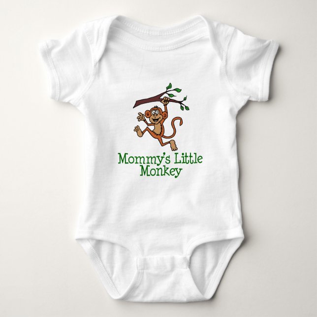 Mummy's Little Monkey Baby Bodysuit (Front)