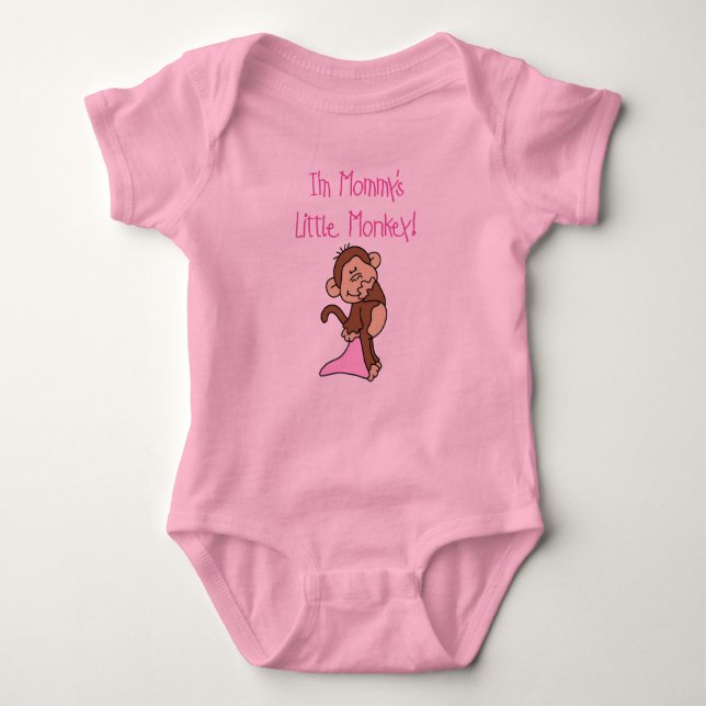 Mummy's Little Monkey Baby Bodysuit (Front)