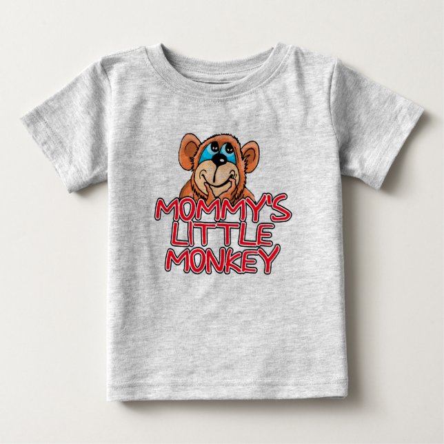 Mummy's Little Monkey Baby T-Shirt (Front)