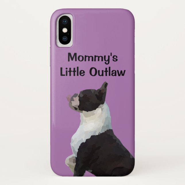 Mummy's Little Outlaw Dog Phone Case (Back)
