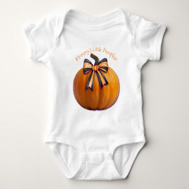 "Mummy's Little Pumpkin" Customisable  Baby Bodysuit (Front)