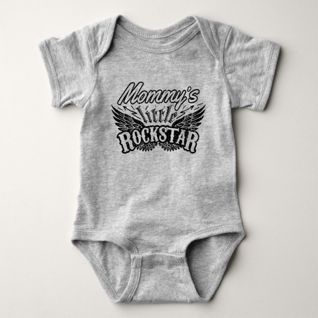 Mummy's Little Rockstar Baby Bodysuit (Front)