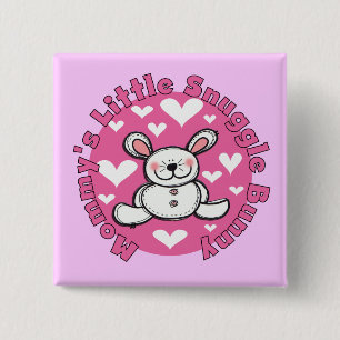 Mummy's Little Snuggle Bunny 15 Cm Square Badge