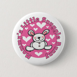 Mummy's Little Snuggle Bunny 6 Cm Round Badge
