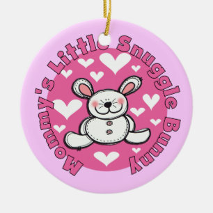 Mummy's Little Snuggle Bunny Ceramic Ornament