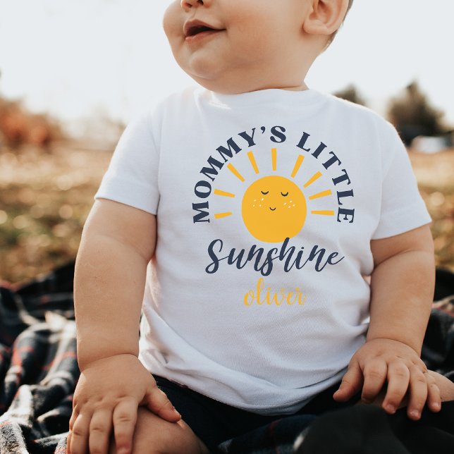 Mummy's Little Sunshine Custom Funny Gift Newborn Baby T-Shirt (Creator Uploaded)