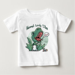 Mummy's Little T. Rex by Mudge Studios Baby T-Shirt