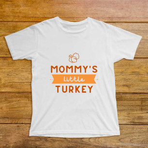 Mummy's Little Turkey Modern White baby tshirt