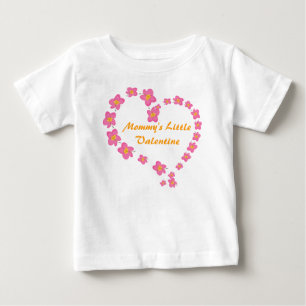 Mummy's Little Valentine flower heart shirt