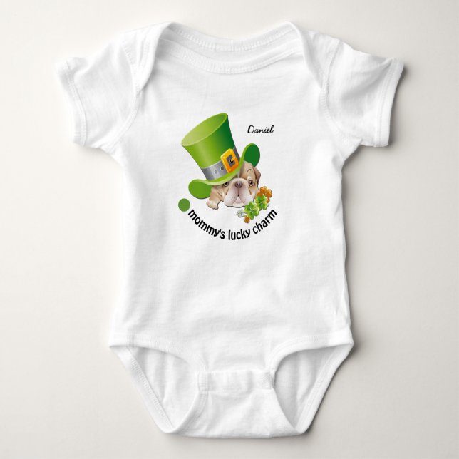 Mummy's Lucky Charm.  Baby Bodysuit (Front)