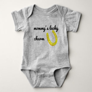 Mummy's Lucky Charm Horseshoe Baby Bodysuit