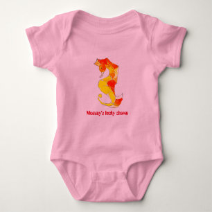 Mummy's Lucky Charm - seahorse baby bodysuit