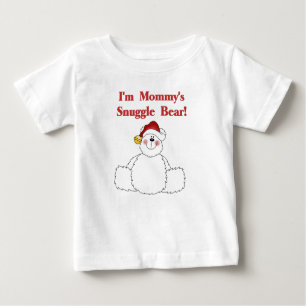 Mummy's Snuggle Bear Mummy Christmas Baby T-Shirt