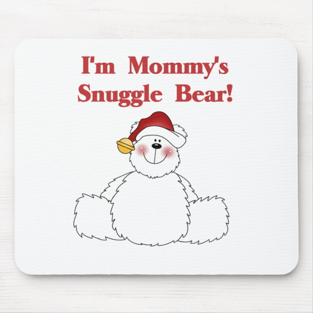 Mummy's Snuggle Bear T-shirts and Gifts Mouse Pad (Front)