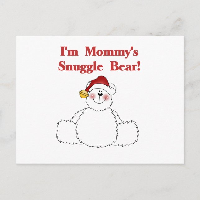Mummy's Snuggle Bear T-shirts and Gifts Postcard (Front)