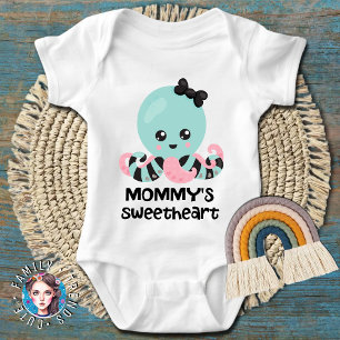 Mummy's Sweetheart Kawaii Octopus Baby Bodysuit